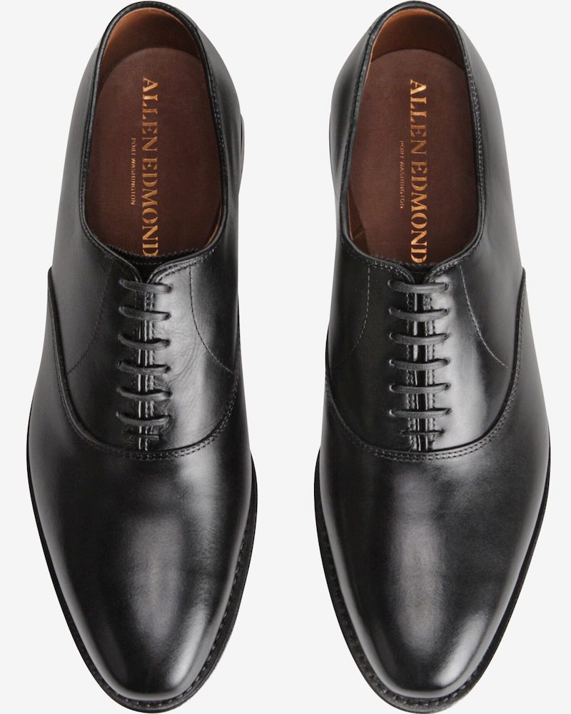 Allen Edmonds Men's Carlyle Plain-Toe Oxford Shoes in Black Patent, Size 10.5 D
