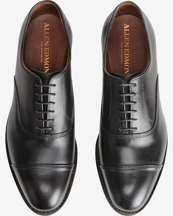 Allen Edmonds Park Avenue Cap-Toe Oxford, Black Calfskin