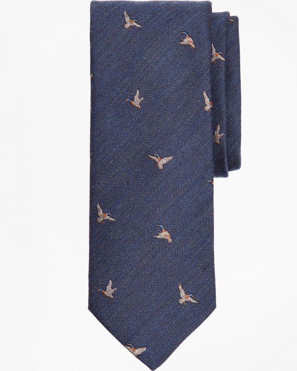 Brooks Brothers Flying Geese Tie, Navy (3 Colors Available)
