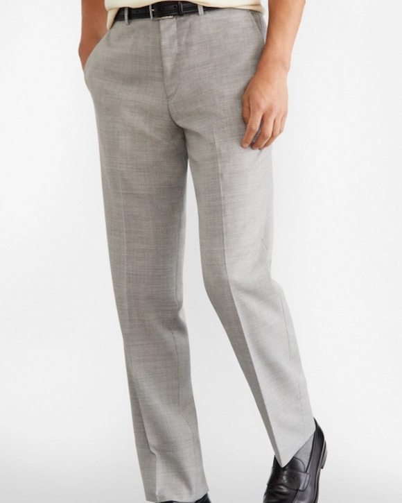 Brooks Brothers Regent Fit Wool Trousers, Light Grey