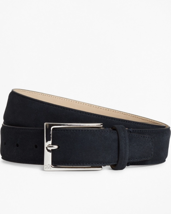 Brooks Brothers 1818 Belt, Indigo Suede (5 Colors Available)