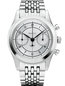 Baltic Bicompax 002 Manual-Wind Chronograph, Silver Dial (38mm)