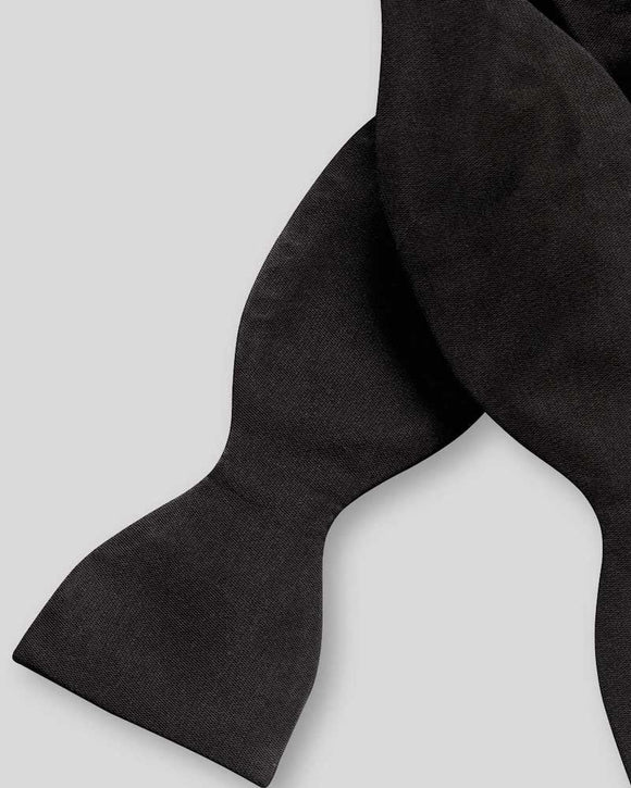 Charles Tyrwhitt Silk Barathea Self-Tie Bow Tie, Black