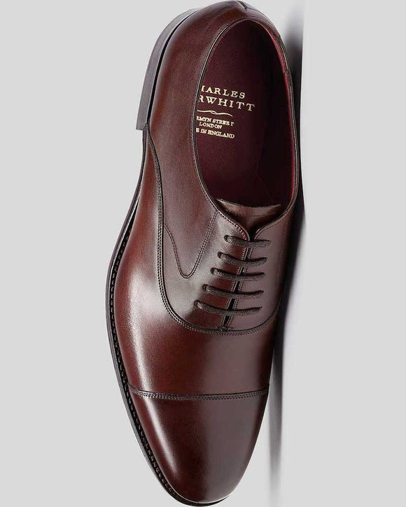 Charles Tyrwhitt Made In England Oxford, Mahogany Calfskin