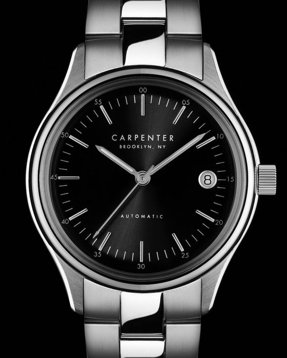 Carpenter G2 Brooklyn Gent Automatic Watch, Black (38mm)