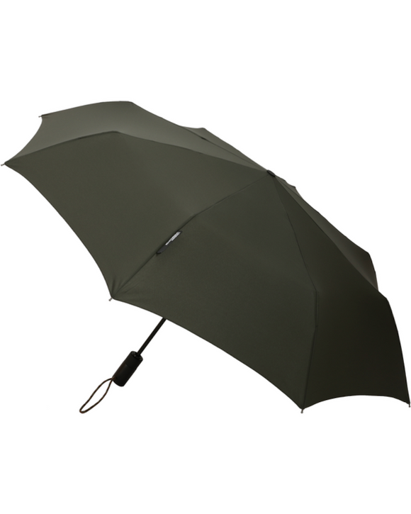 London Undercover 100% Recycled Polyester Automatic Open-Close Compact Umbrella, Olive Green