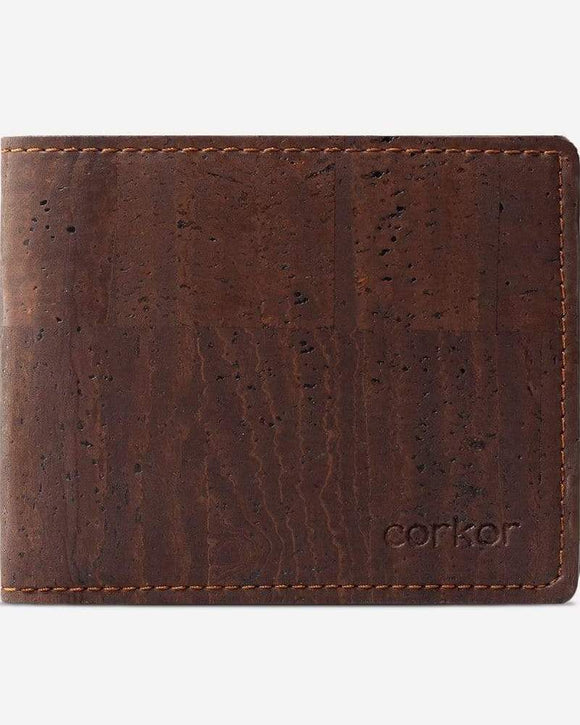 Corkor RFID-Safe Vegan Cork Bifold Wallet, Brown (3 Colors Available)