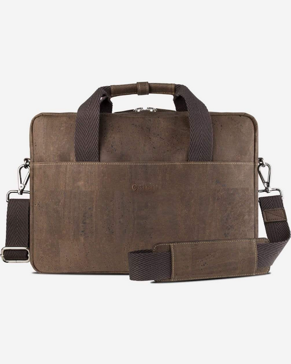 Corkor Vegan Cork Briefcase, Brown (Also in Black)