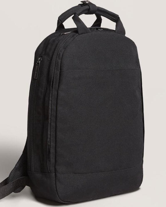 Day Owl Recycled Polyester Slim Backpack, Nocturnal Black (6 Colors)