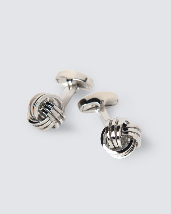 Hawes & Curtis Triple Knot Cufflinks, Silver