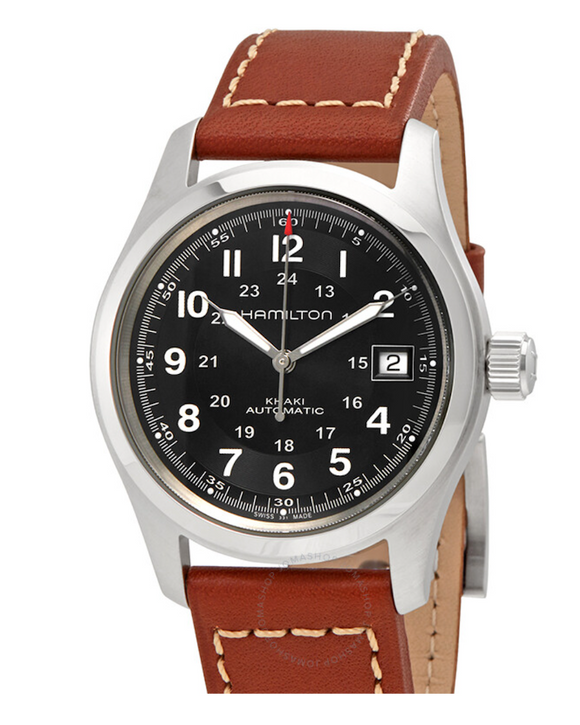 Hamilton Khaki Automatic Watch, Black H70455533 (38mm)