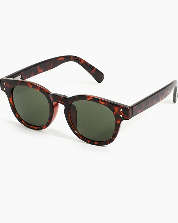 J. Crew Factory Tortoise Round Sunglasses, Sepia (Brown)