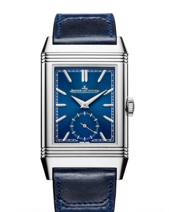 Jaeger LeCoultre Reverso Tribute Manual Wind Watch, Blue Dial (27.4mm x 45.6mm)