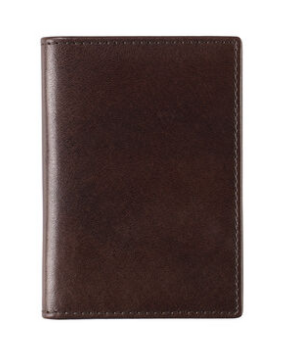 Johnston & Murphy RFID-Safe Leather Minimalist Wallet, Mahogany