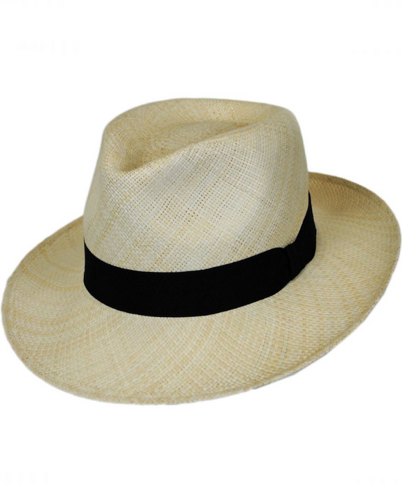 Jaxon Hats Panama Straw C-Crown Fedora Hat