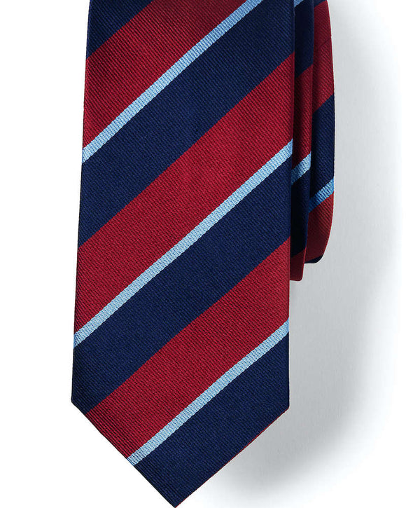 Lands' End Regimental Stripe Tie, Royal Air Force (Red, Navy, Sky)