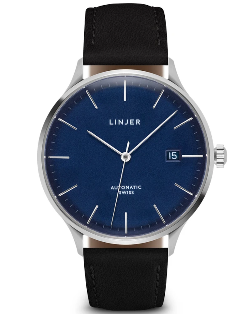 Linjer Automatic Watch, Blue Dial (38mm) – Oxford & Evergreen