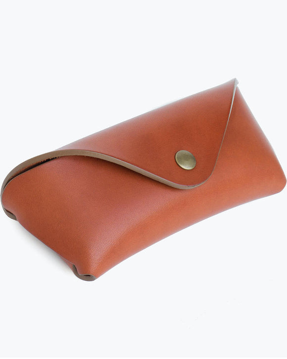 MAKR Vegetable-Tanned Leather Eyewear Case, Brown (Tan), at Madewell Marketplace