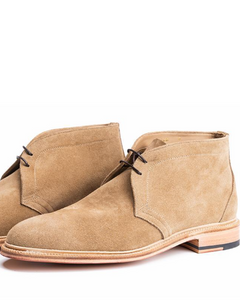 Taupe suede top desert boots