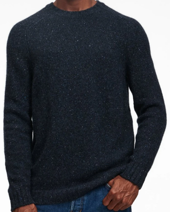Naadam Marled Cashmere Crewneck Sweater, Marled Blue