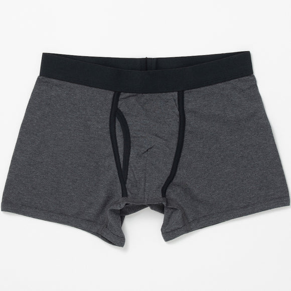 Pact Organic Cotton Boxer Briefs, Charcoal Heather (6 Colors)