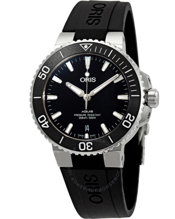 Oris Aquis Automatic Dive Watch, Black 01 733 7732 4124-07 4 21 64FC (39.5mm)