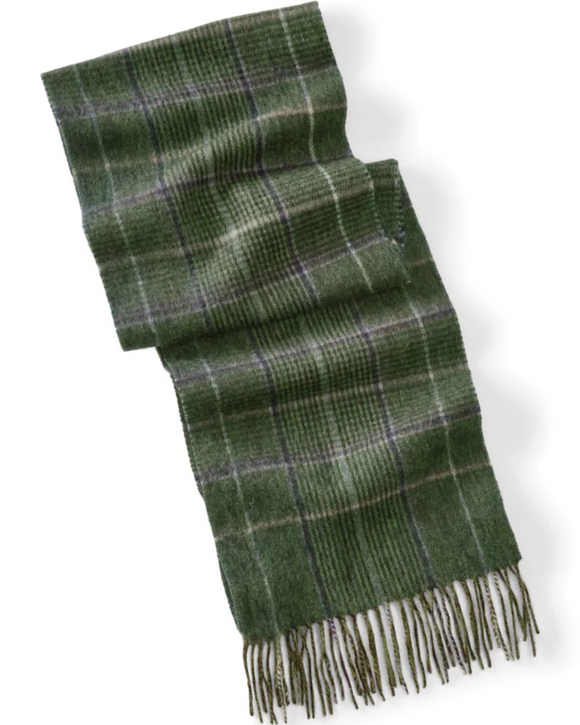 Orvis Scottish Lambswool Scarf, Green / Multi (5 Patterns)