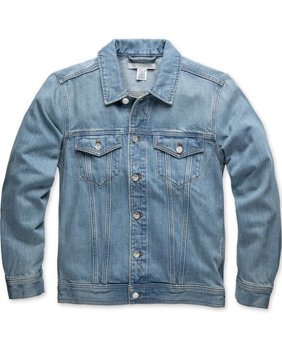 Outerknown Organic & Recycled Cotton Peacenik Denim Trucker Jean Jacket, Baja Blue