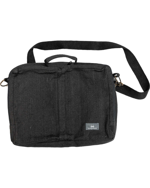Rawganique Organic Hemp Manhattan Laptop Bag, 15 inches, Black (2 Colors)