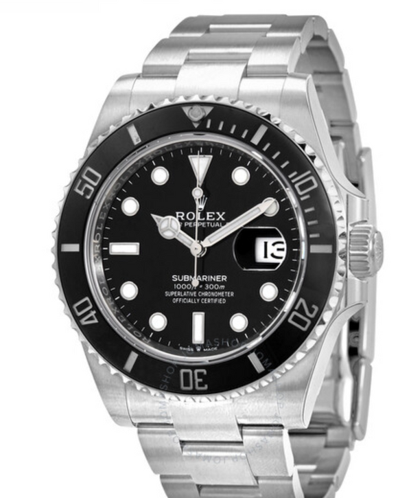 Rolex Submariner Automatic Chronometer Dive Watch, Black Dial (41mm)