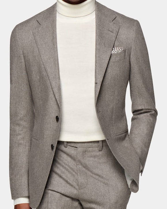 Suitsupply Havana Suit, Fair Wear & Carbon Neutral, Light Brown Flannel