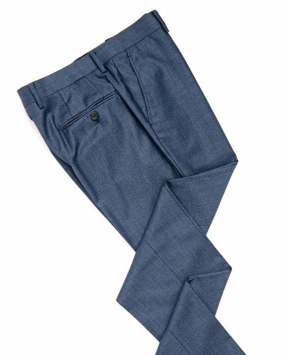 Spier & Mackay Wool Trousers, Blue Brushed Texture