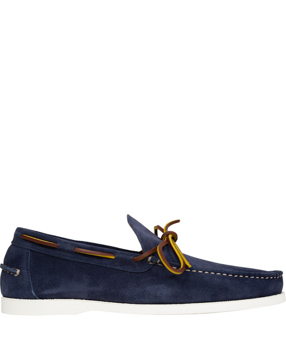 Sid Mashburn Suede Camp Moccasin, Pacific Blue (4 Colors Available)