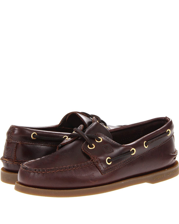 Sperry Authentic Original Boat Shoes with Gum Sole, Amaretto (Brown)