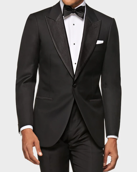 Suitsupply Black Lazio Tuxedo Suit, Fair Wear & Carbon Neutral, Black