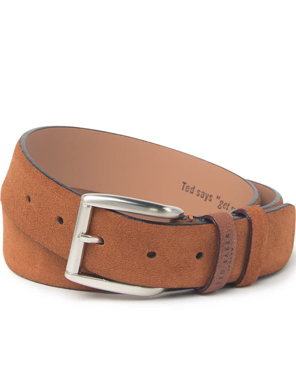 Ted Baker London Newam Suede Belt, Tan (Cognac)