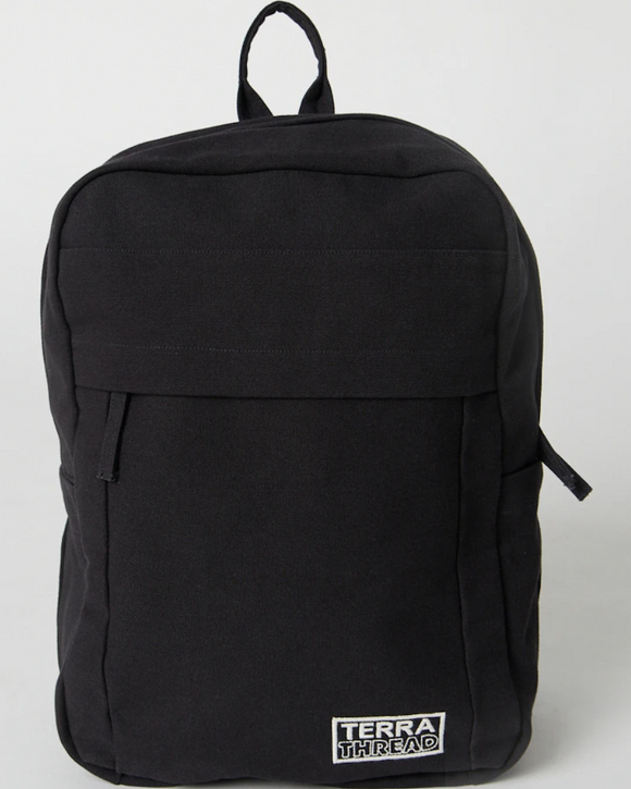 Terra Thread Organic Cotton Basic Backpack, Black (11 Colors)