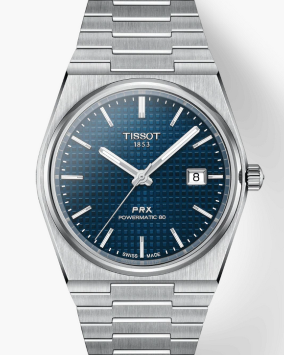 Tissot PRX Powermatic 80 Automatic Watch, Blue (40mm) (Also in Black)