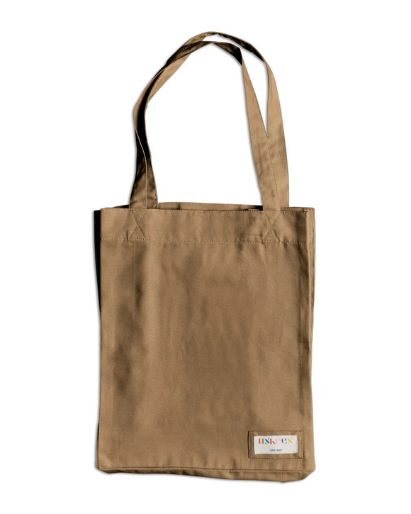 Uskees 4002 Small Organic Cotton Tote Bag, Khaki (5 Colors)